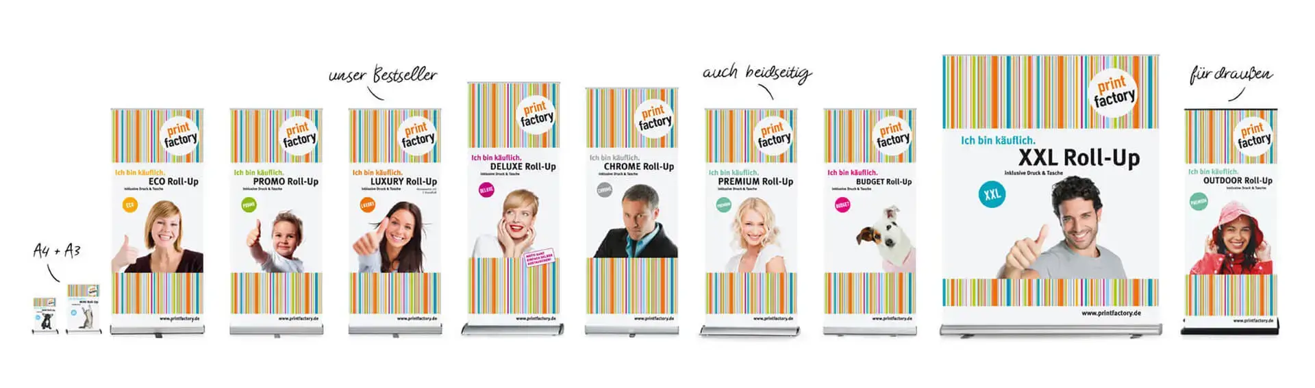 Roll-up Display Übersicht